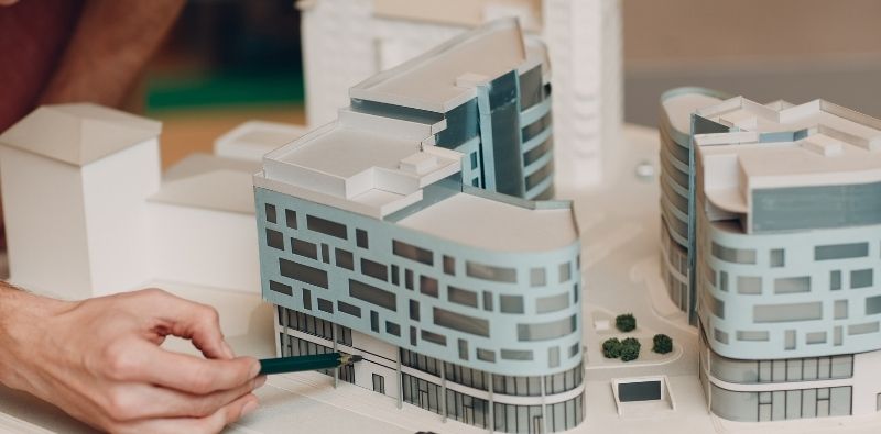 Maßstabsgetreues Gebäudemodell